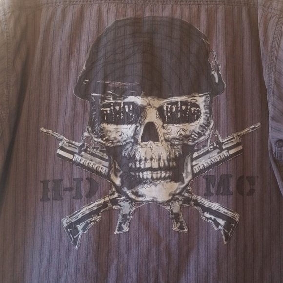 Harley-Davidson Skull button down short sleeve - Picture 5 of 7